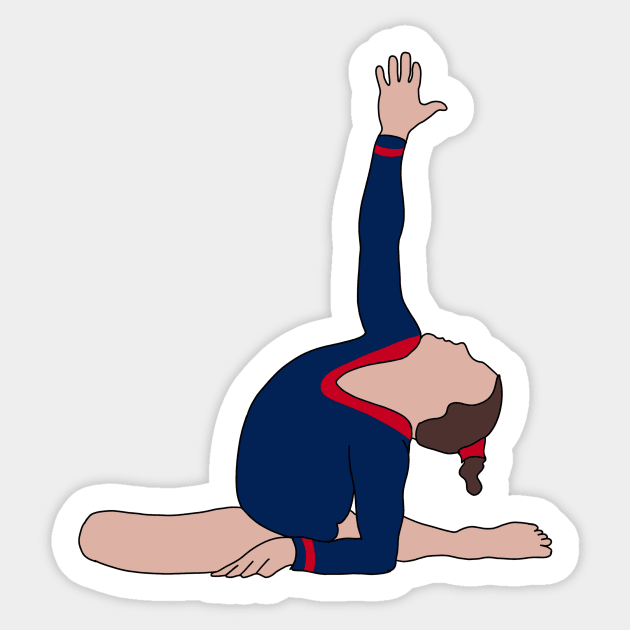 Jade Carey Gymnastics Drawing Sticker by GrellenDraws